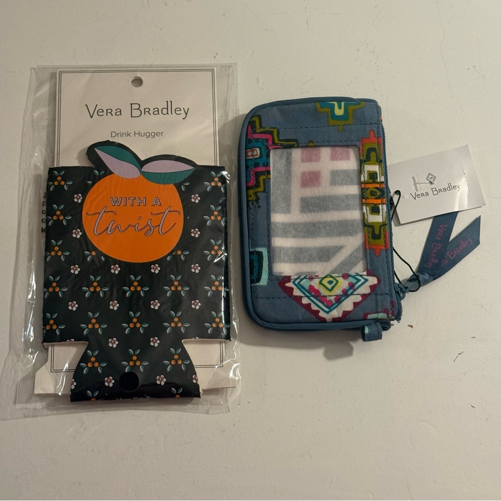 Vera Bradley Drink Hugger and Pouch combo